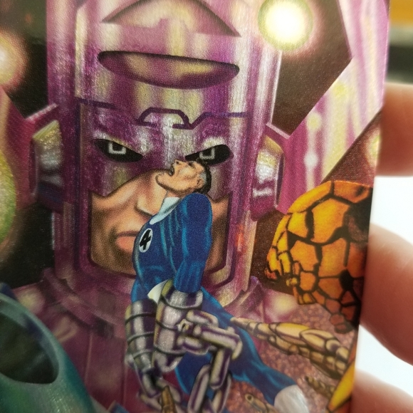 Vintage Marvel Metal trading card 1995 Fantastic Four Alternate M card #129 - Picture 5 of 13